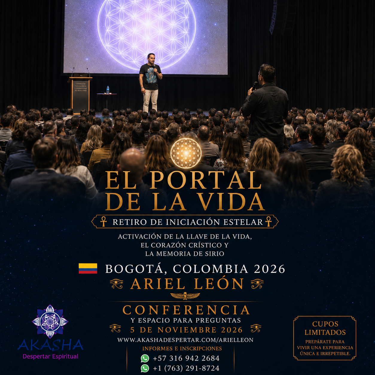 ChatGPT Image 21 jul 2026, 10_38_16 p.m. Conferencia " El Portal de la Vida" Con Ariel León - Imagen 1